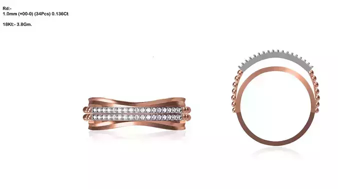 Rose Gold Engagement Ring With Diamonds 70