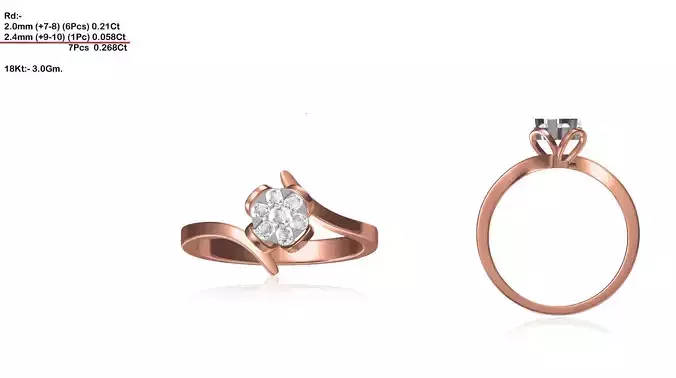 Rose Gold Engagement Ring With Diamonds 71