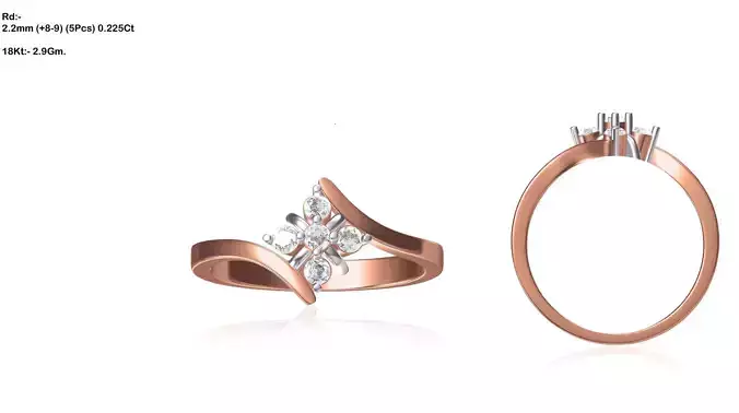 Rose Gold Engagement Ring With Diamonds 72