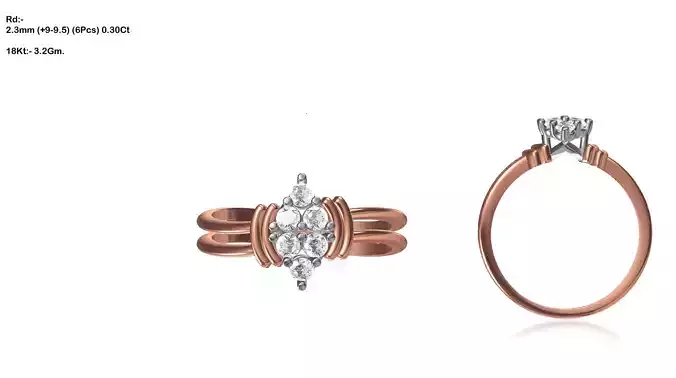 Rose Gold Engagement Ring With Diamonds 73