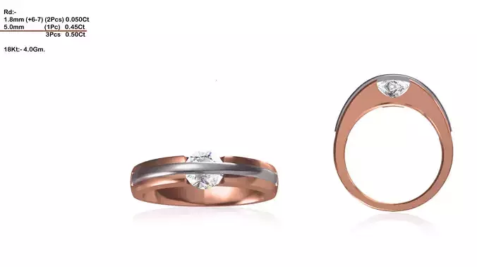 Rose Gold Engagement Ring With Diamonds 74