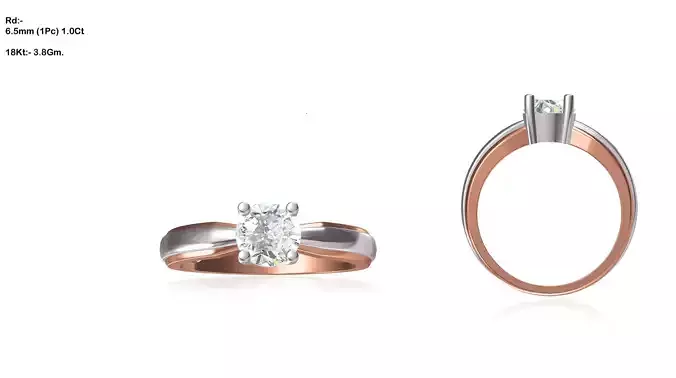 Multi Metal Engagement Ring With Diamonds 19