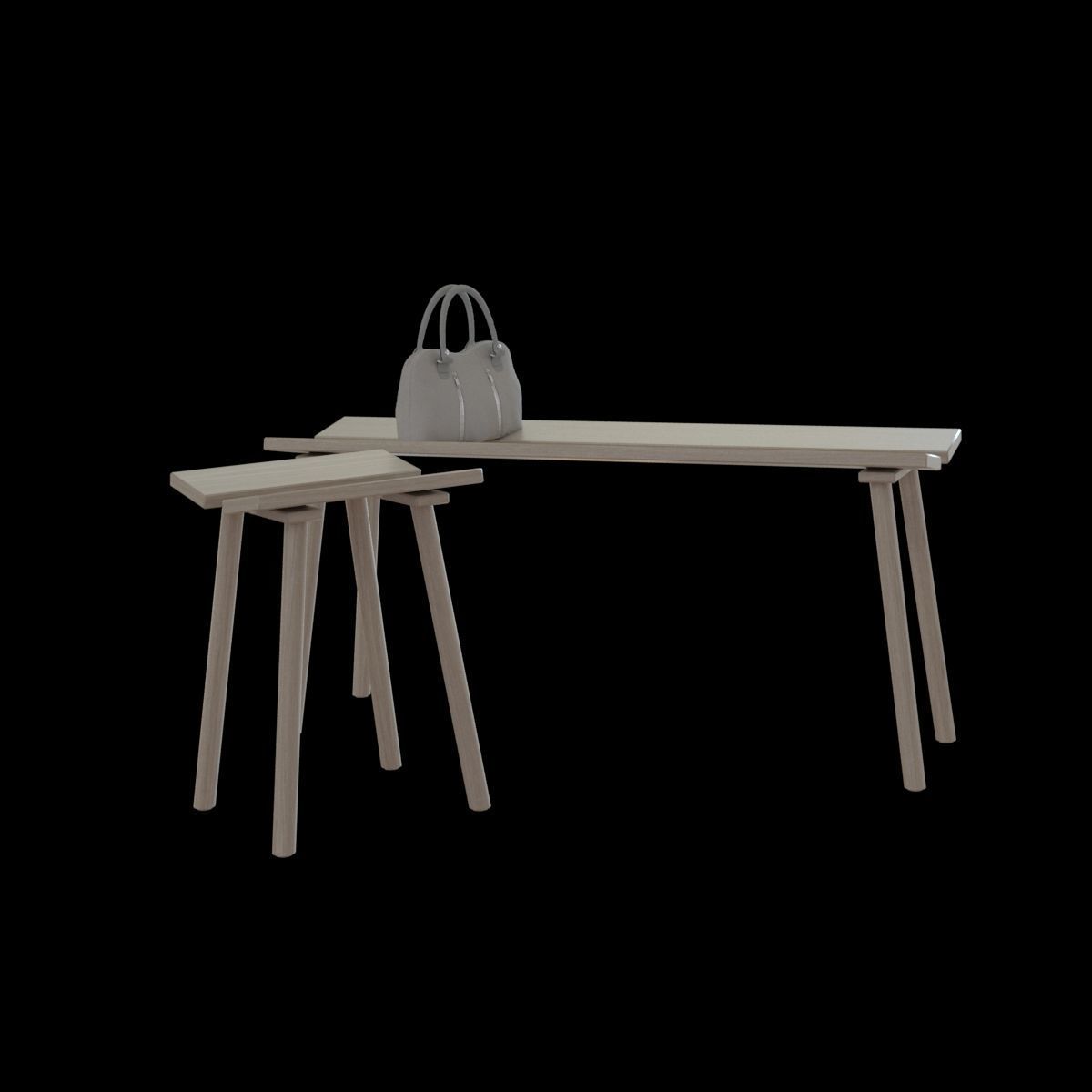 ypperlig bench and stool 3D model_19