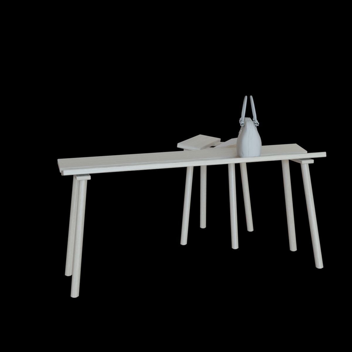 ypperlig bench and stool 3D model_8