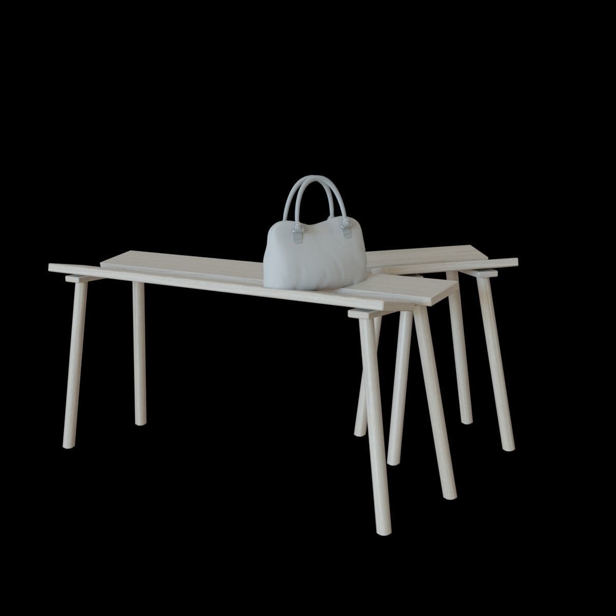 ypperlig bench and stool 3D model_13