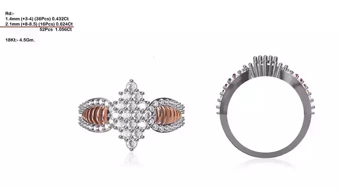 Multi Metal Engagement Ring With Diamonds 20