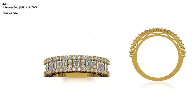 Gold Engagement Ring With Diamonds 237