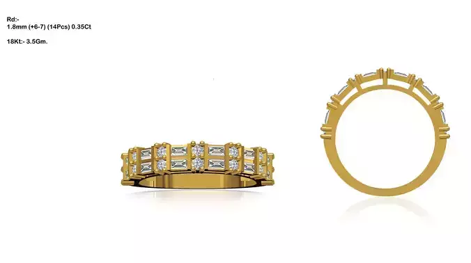 Gold Engagement Ring With Diamonds 239