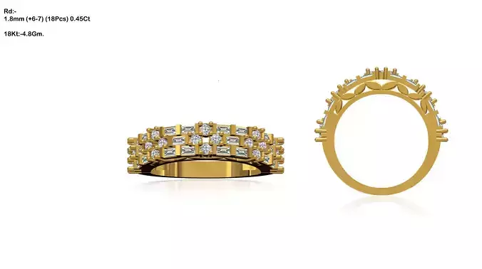 Gold Engagement Ring With Diamonds 240