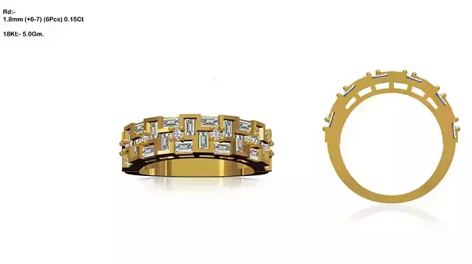 Gold Engagement Ring With Diamonds 241