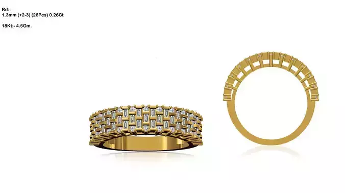 Gold Engagement Ring With Diamonds 243