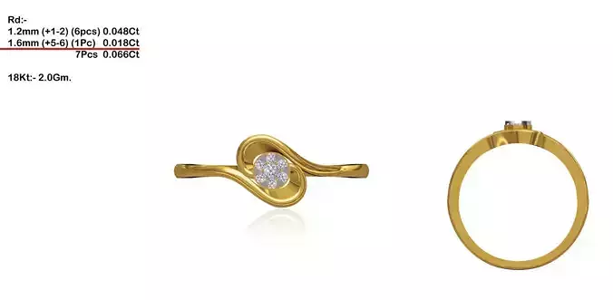 Gold Thin Engagement Ring With Diamonds 54