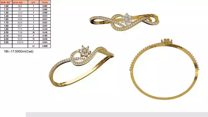 Swirl Gold Ring With Diamonds 81