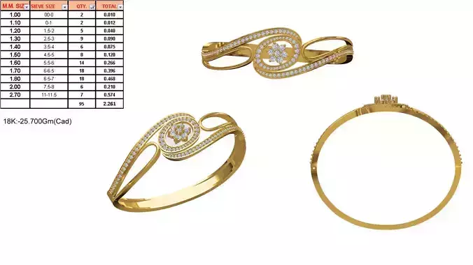 Swirl Gold Ring With Diamonds 82
