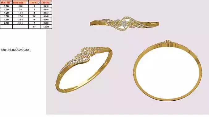 Swirl Gold Ring With Diamonds 85