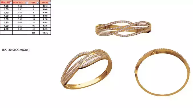 Swirl Gold Ring With Diamonds 88