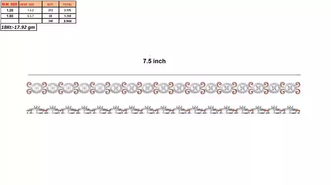 Multimetal Bracelet With Diamonds 1