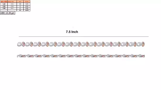 Multimetal Bracelet With Diamonds 2