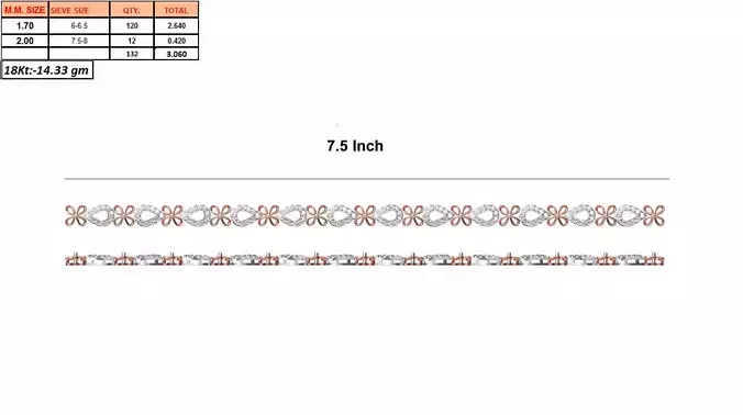 Multimetal Bracelet With Diamonds 3