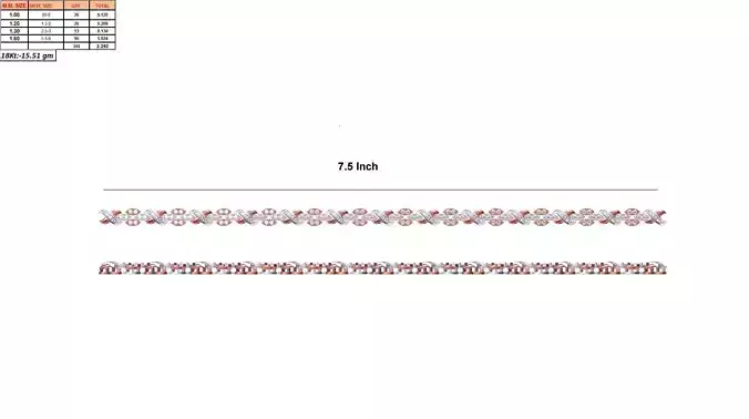 Multimetal Bracelet With Diamonds 5