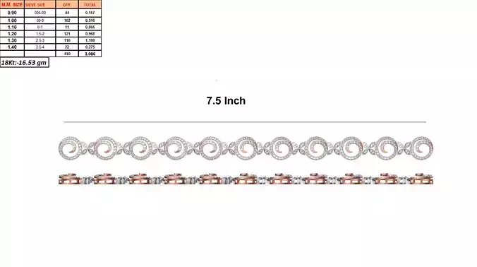 Multimetal Bracelet With Diamonds 6