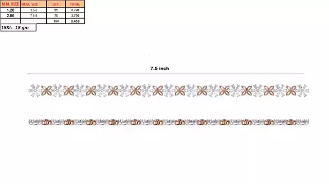 Multimetal Bracelet With Diamonds 7