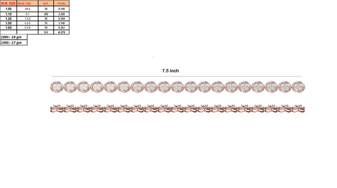 Bracelet With Diamonds 2 3D print model