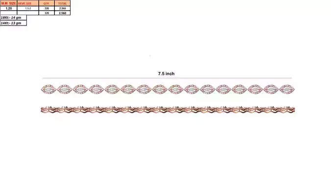 Marquise Shaped Bracelet With Diamonds