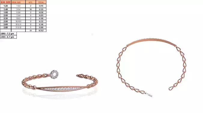 Rose Gold Ring With Diamonds 17