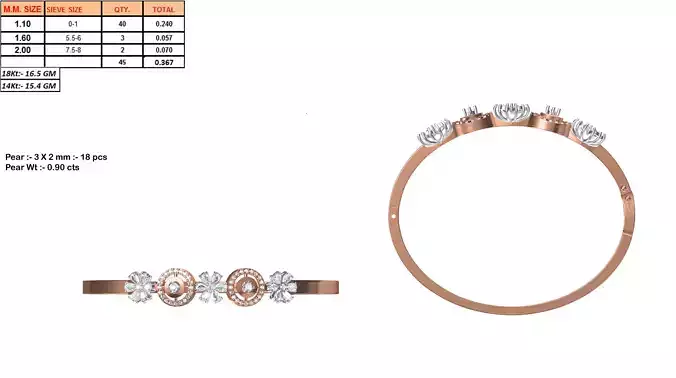 Rose Gold Floral Ring With Diamonds 4