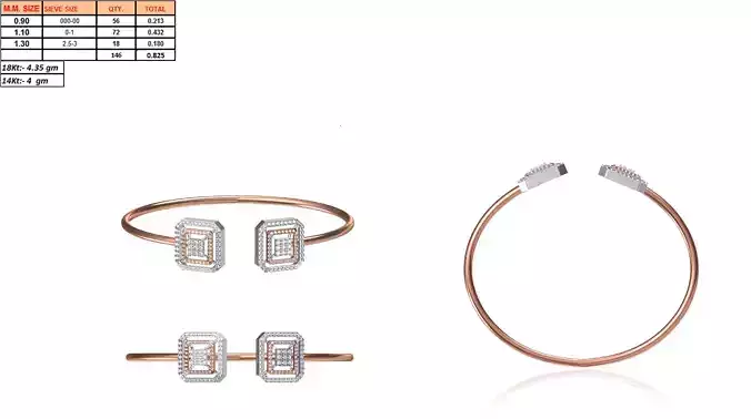 Octagon Shaped Thin Rose Gold Ring 1