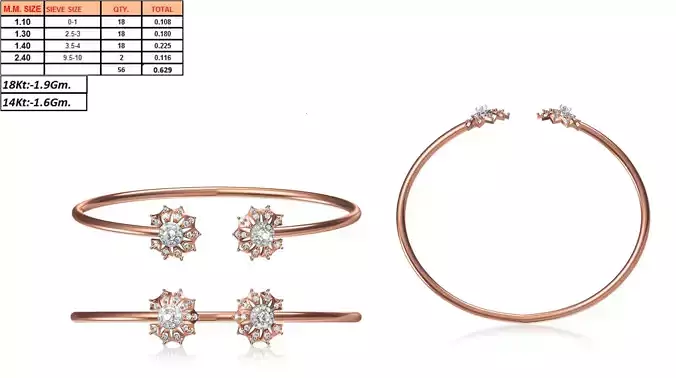 Flower Shaped Thin Rose Gold Ring