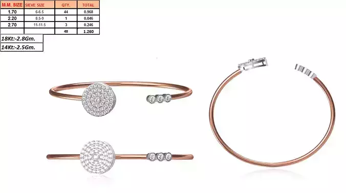 Round Shaped Thin Rose Gold Ring 2