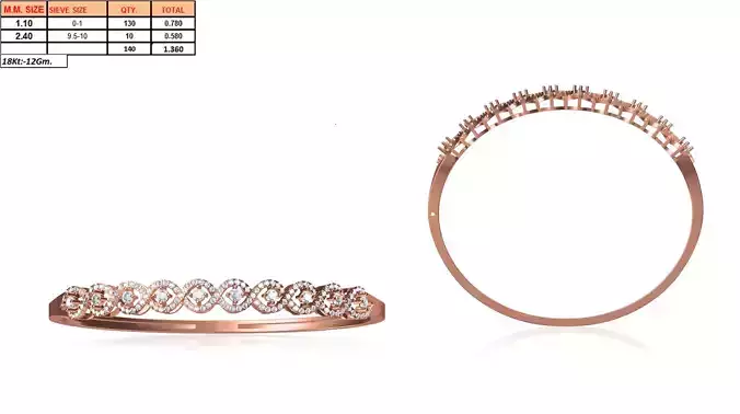 Twisted Rose Gold Ring With Diamonds 5