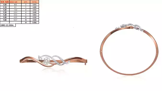 Swirl Rose Gold Ring With Diamonds 29