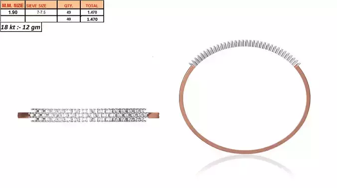 Rose Gold Grid Ring With Diamonds 3