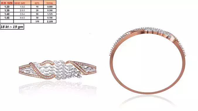 Rose Gold Ring With Diamonds 18