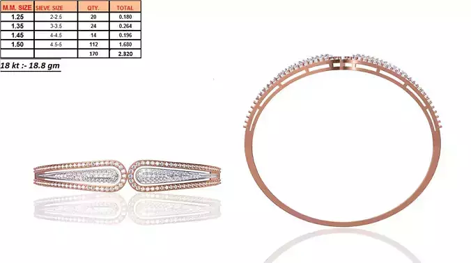 Rose Gold Loop Ring With Diamonds 6