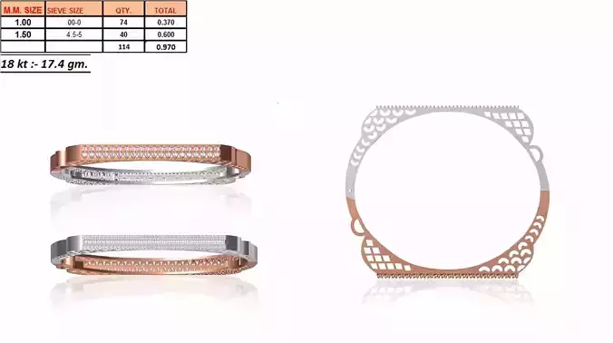 Multi Metal Ring With Diamonds 16