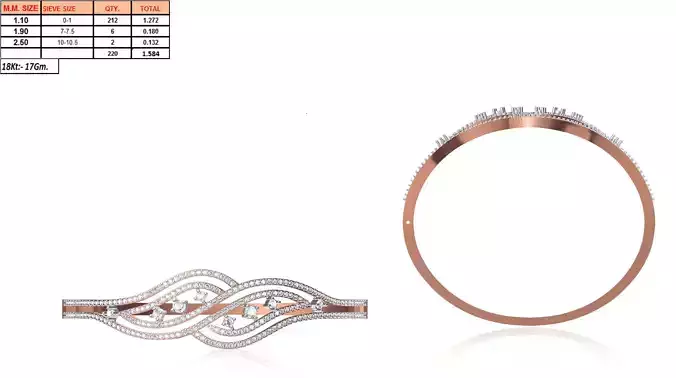Swirl Rose Gold Ring With Diamonds 30