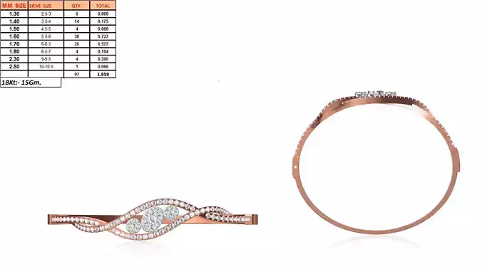 Swirl Rose Gold Ring With Diamonds 31