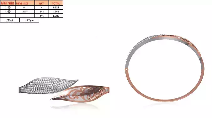 Rose Gold Petal Ring With Diamonds 1