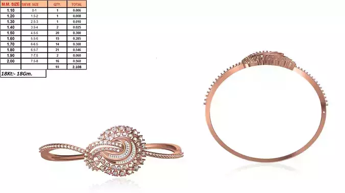 Swirl Rose Gold Ring With Diamonds 33