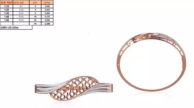 Swirl Rose Gold Ring With Diamonds 35