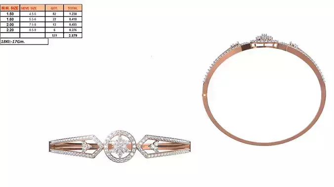 Round Shaped Rose Gold Ring With Diamonds 4