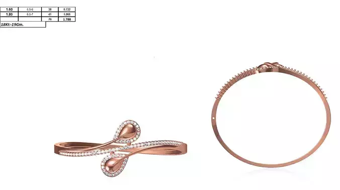 Spiral Rose Gold Ring With Diamonds 18