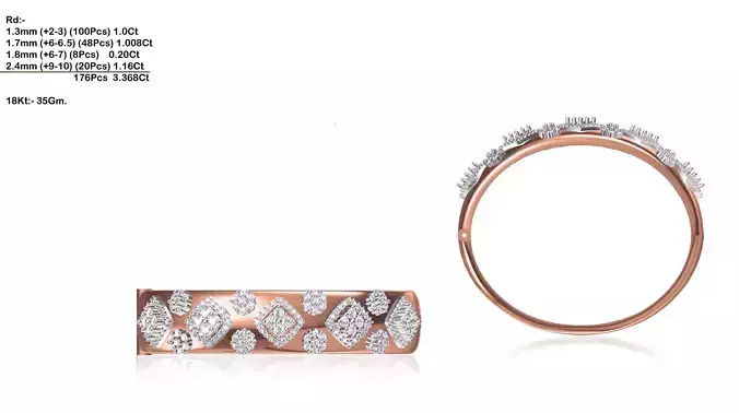 Floral Rose Gold Ring With Diamonds 4