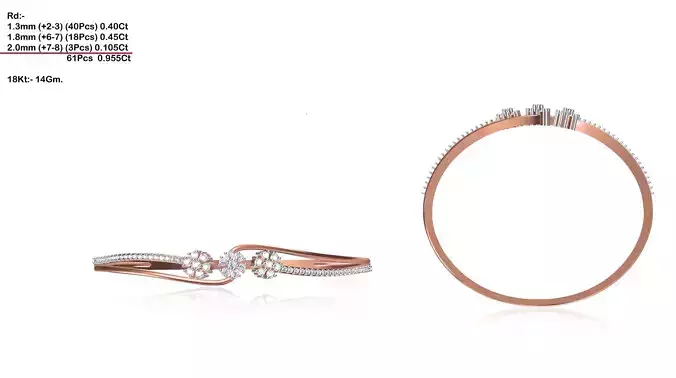 Swirl Rose Gold Ring With Diamonds 38