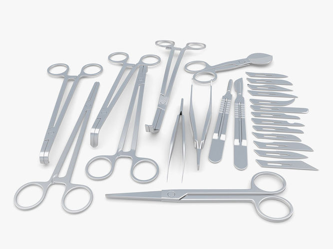 Medical - Surgical Instruments Set 3D model