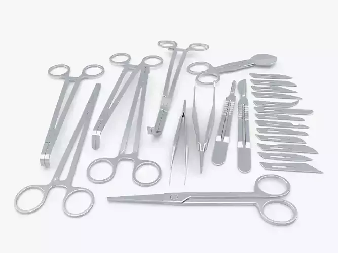 Medical - Surgical Instruments Set 3D model